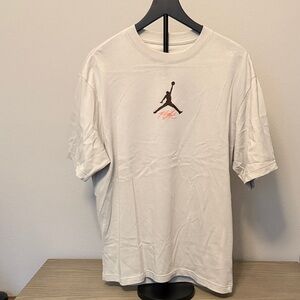 Jordan Cream Short Sleeve Tee with Black Logo
